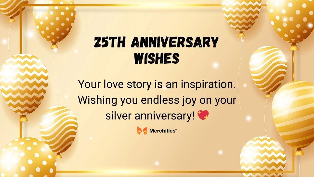25th Anniversary Wishes for Your Best Friend