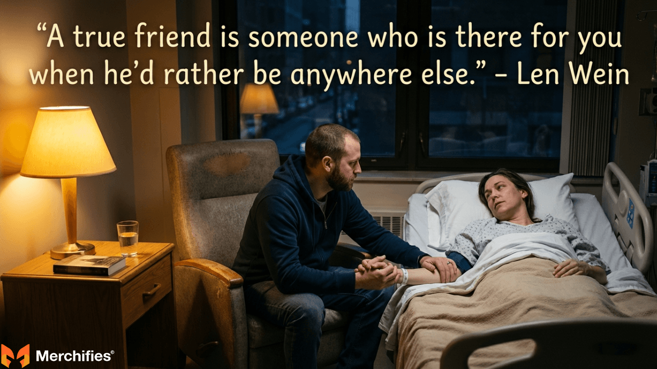A true friend is someone who is there for you when he'd rather be anywhere else. – Len Wein