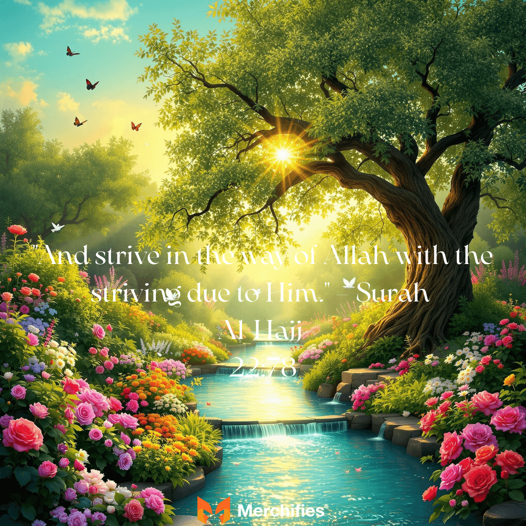 And strive in the way of Allah with the striving due to Him. – Surah Al-Hajj 2278