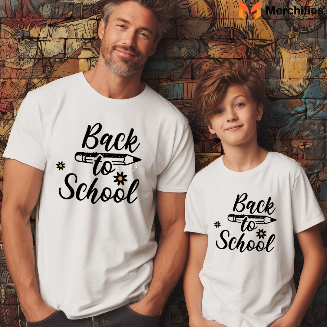 Back to school style for the whole family — because parents deserve a tee too!