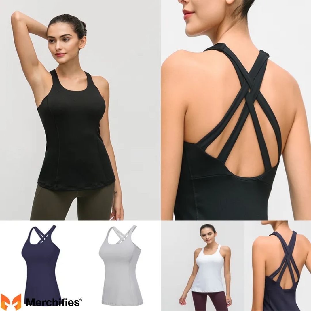 Best Fitness T-Shirt with Built-In Bra For Women