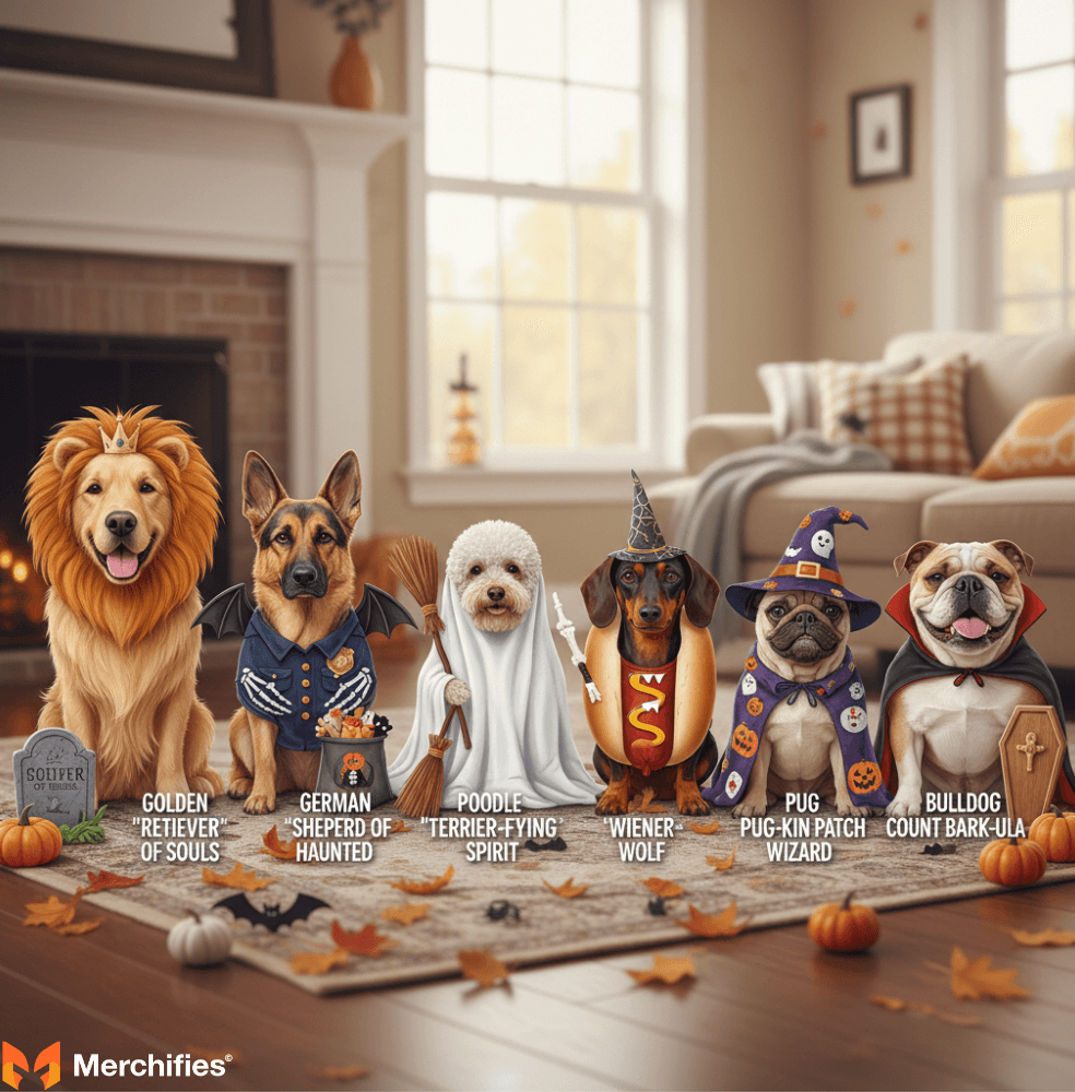 Breed-Specific Halloween Dog Puns