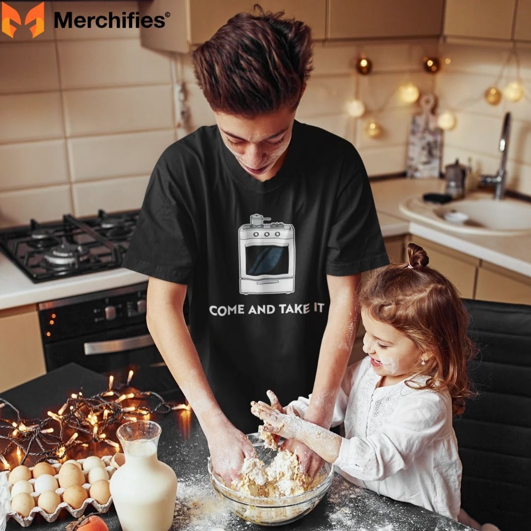 Casual culinary shirts perfect for home kitchens and food lovers.