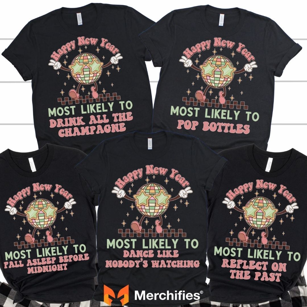 Celebrate Friendship Matching New Year Shirts for Party Groups