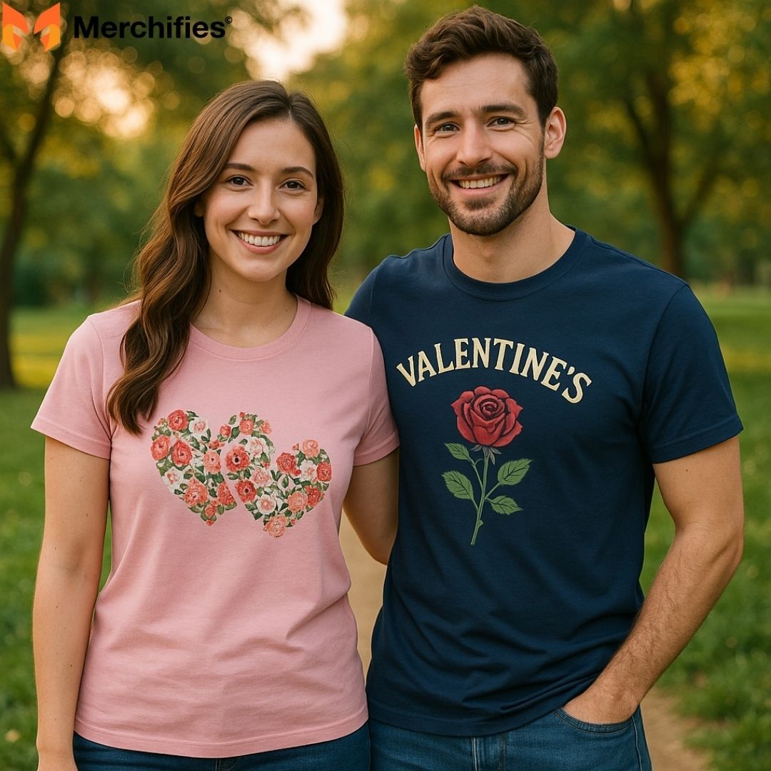 Celebrate your relationship with fun and romantic coordinated tees.