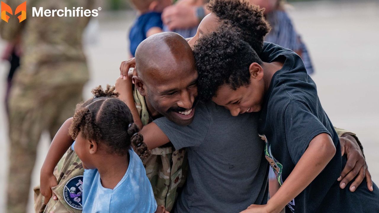 Children Keep Their Veteran Parents' Military Clothing
