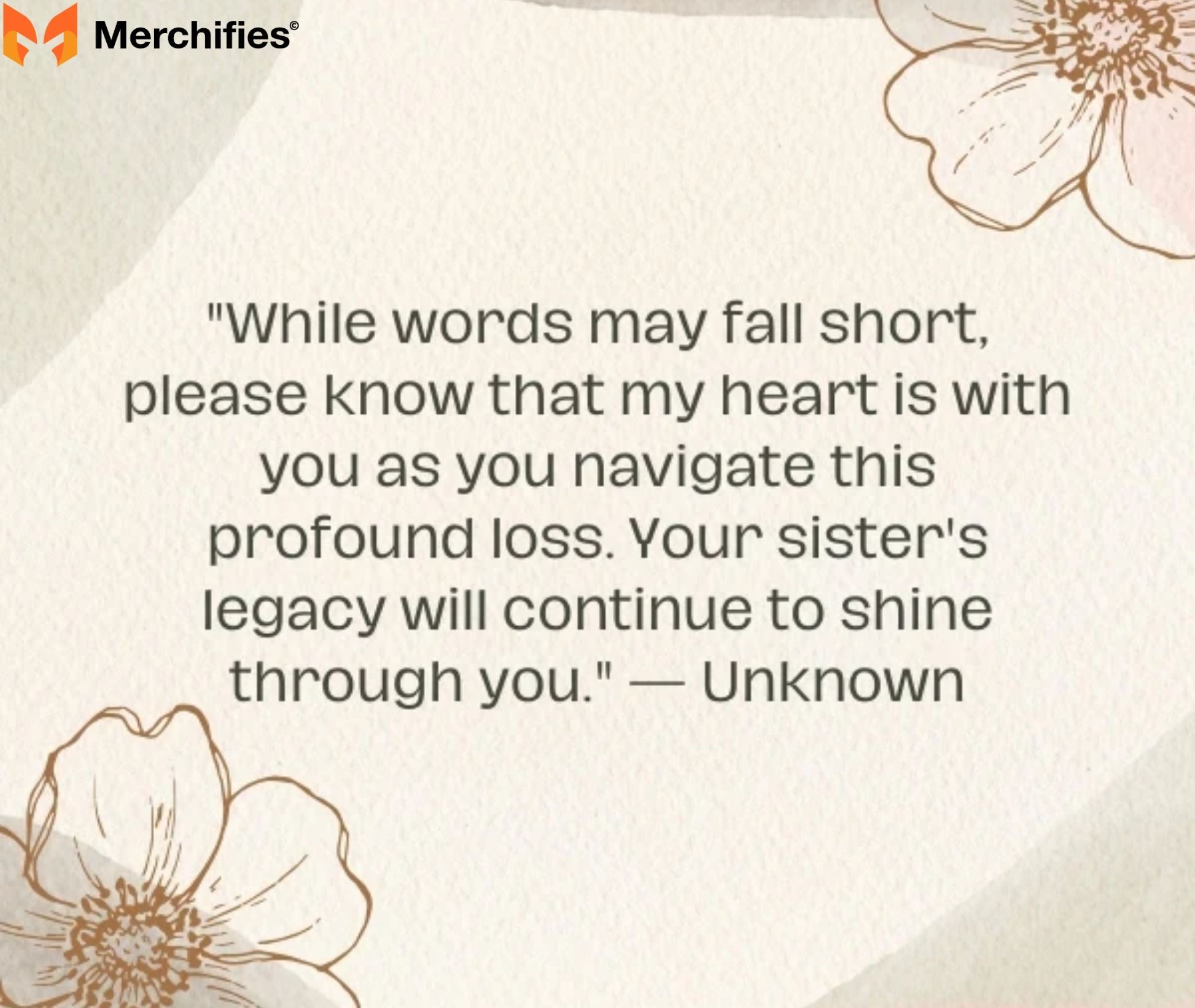 Comforting Words for the Death of a SisterBrother