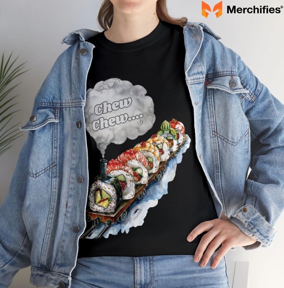 Cool sushi T-shirt designs for chefs and foodies.