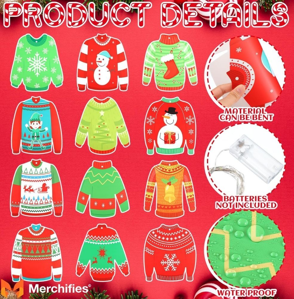 Create a unique and hilarious Ugly Christmas sweater.