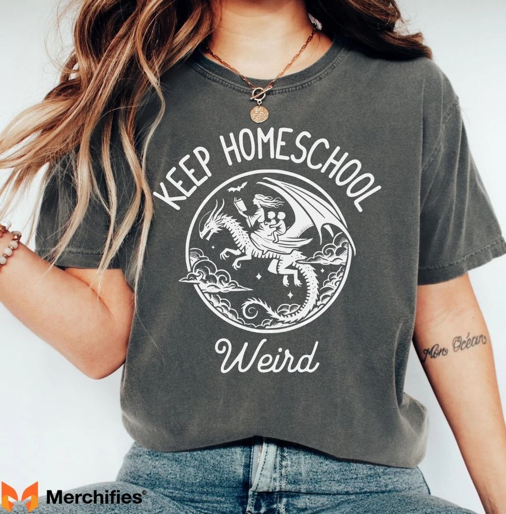 Custom T-shirts that make homeschool back to school day extra special.