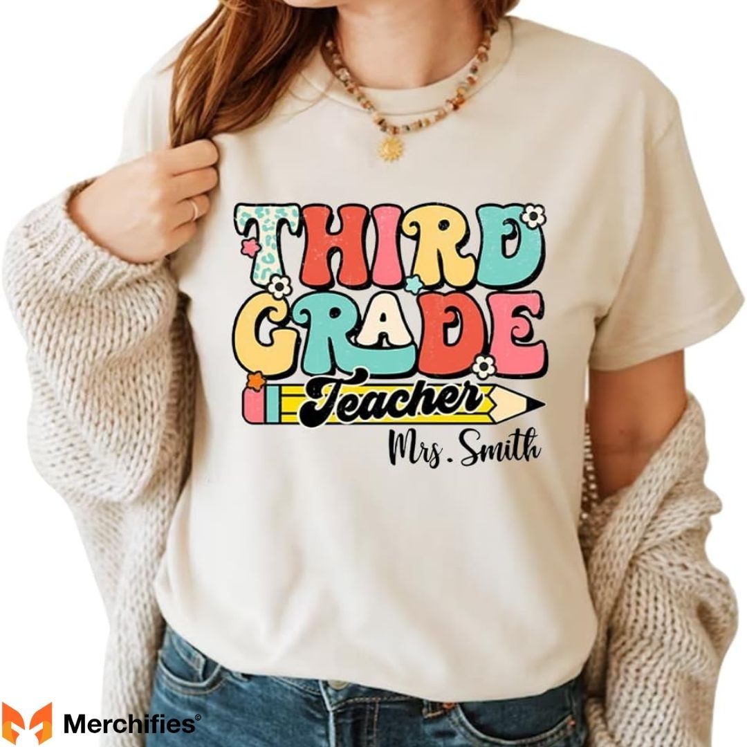 Custom back to school shirts for teachers and students to show their style.