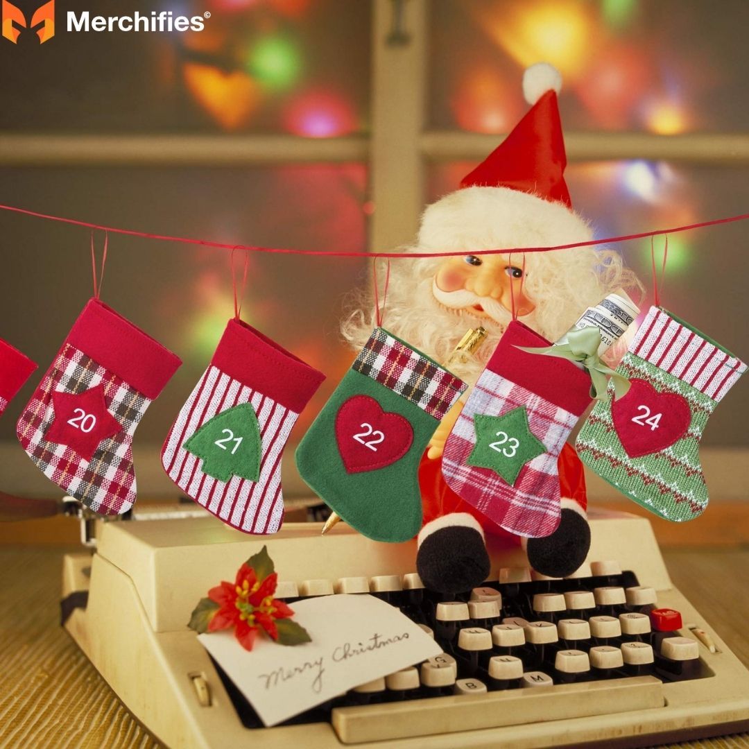 Decorative Countdown Garlands & Stockings