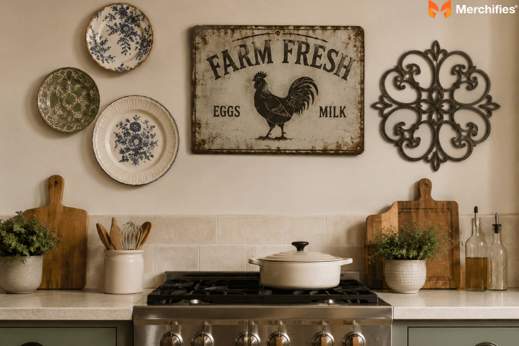 Decorative Plates and Metal Accents