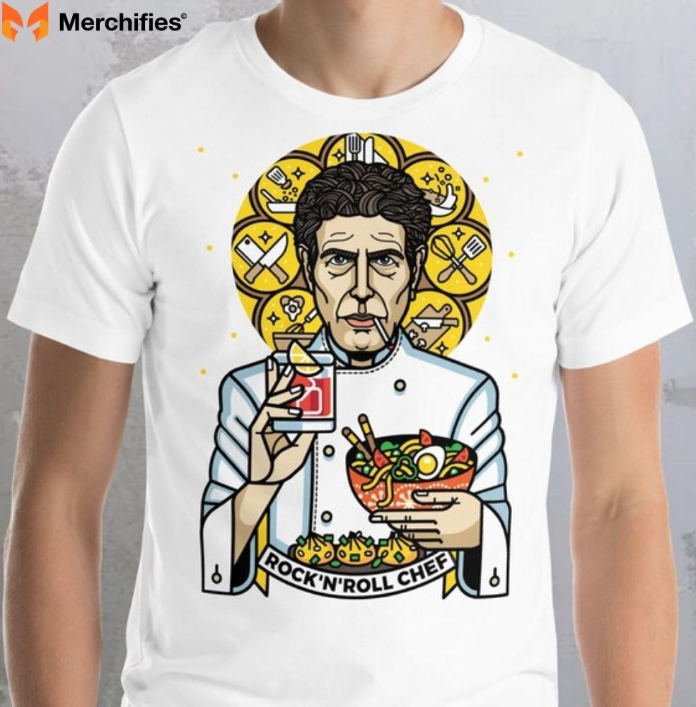 Design inspiration type and icons for chef apparel.