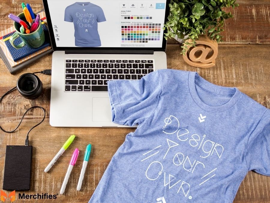 Design unique school shirts that sell online with POD platforms.