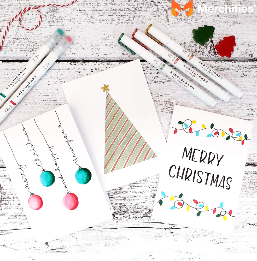 Easy & Quick Christmas Card Ideas for Beginners & Busy Crafters