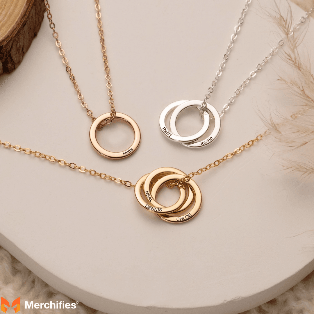 Engraved Jewelry - Gift for Wife on Mother's Day