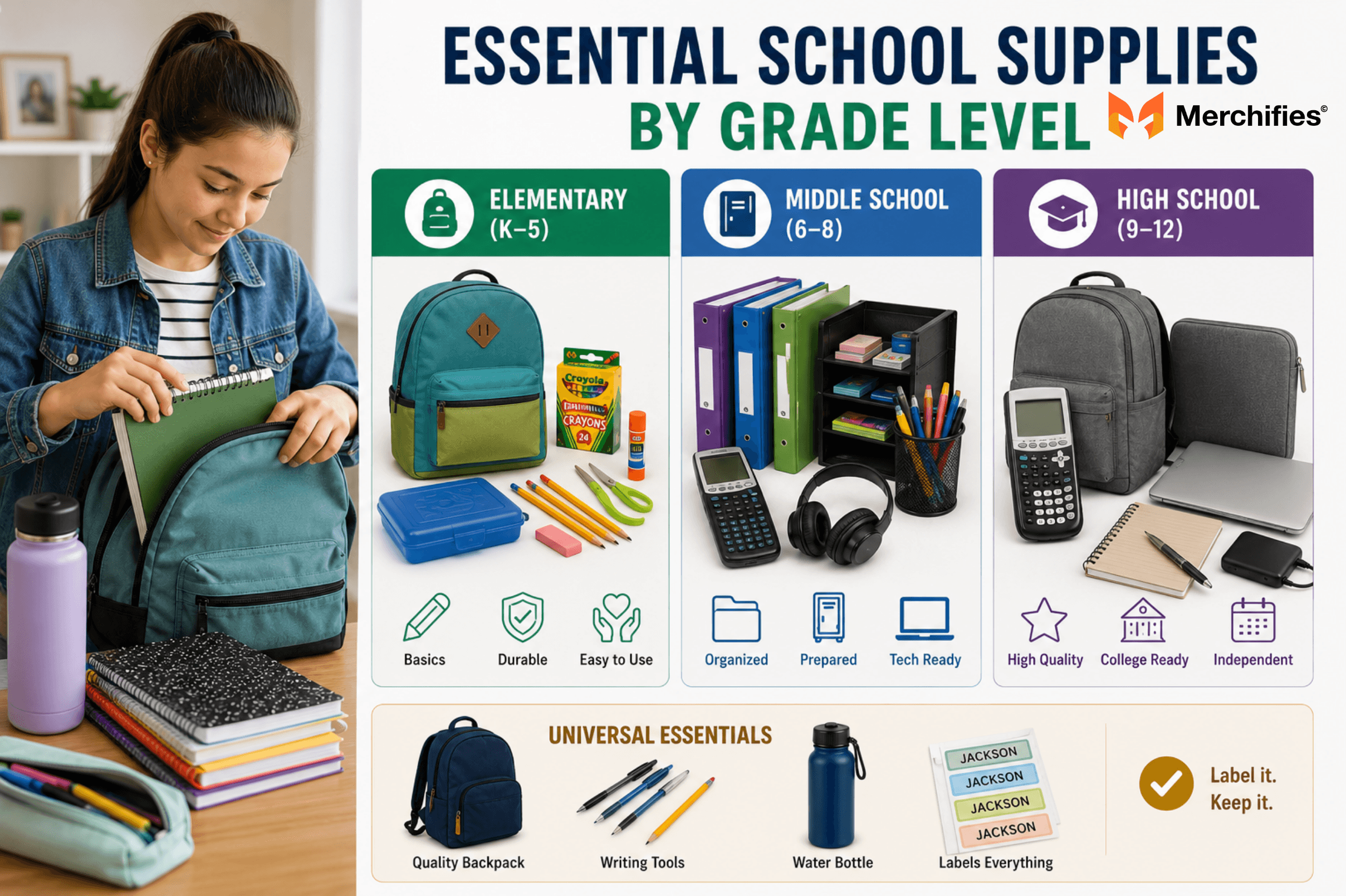 Essential School Supplies by Grade Level