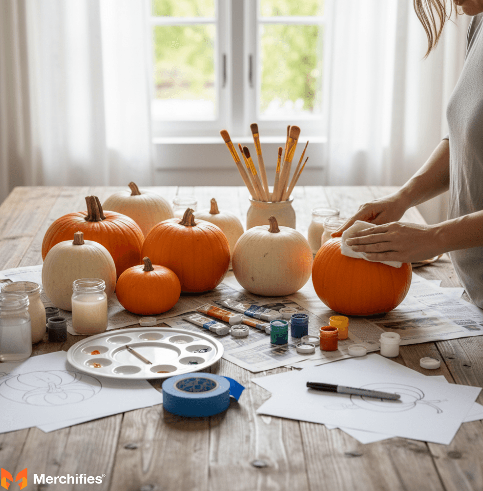 Essential Supplies & Preparation for Perfect Painted Pumpkins