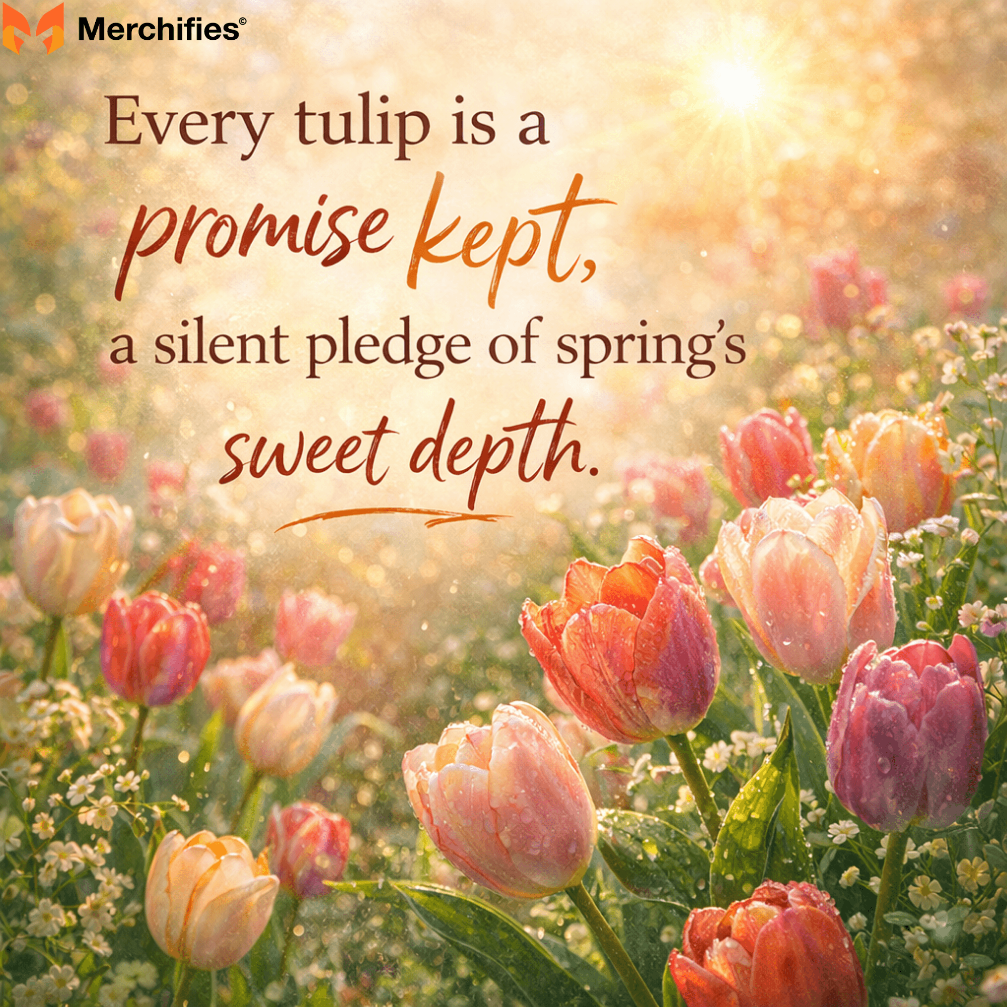 Every tulip is a promise kept, a silent pledge of spring's sweet depth.