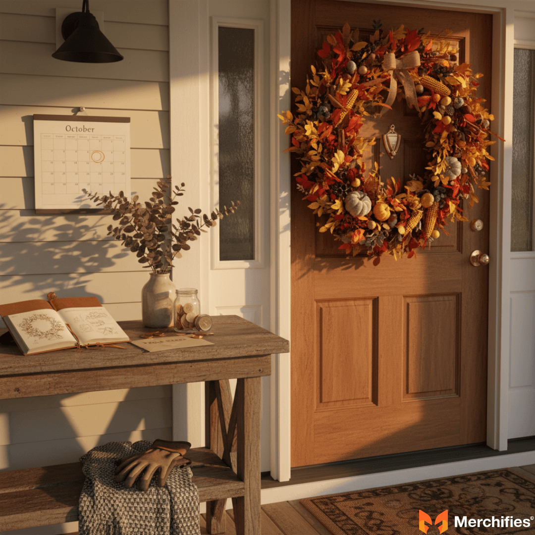Fall Garlands for Your Front Door & Entryway