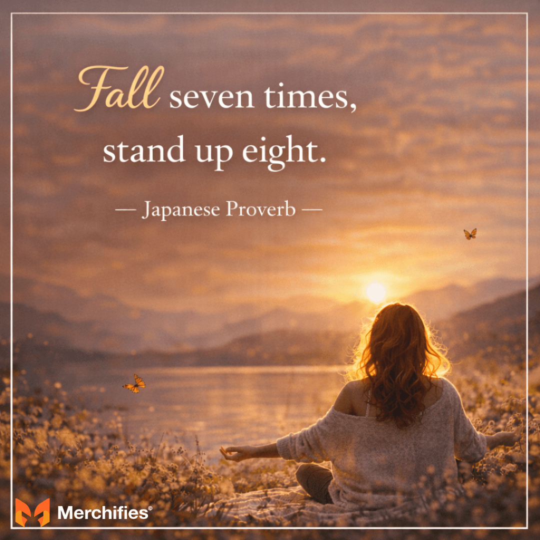 Fall seven times, stand up eight. - Japanese Proverb