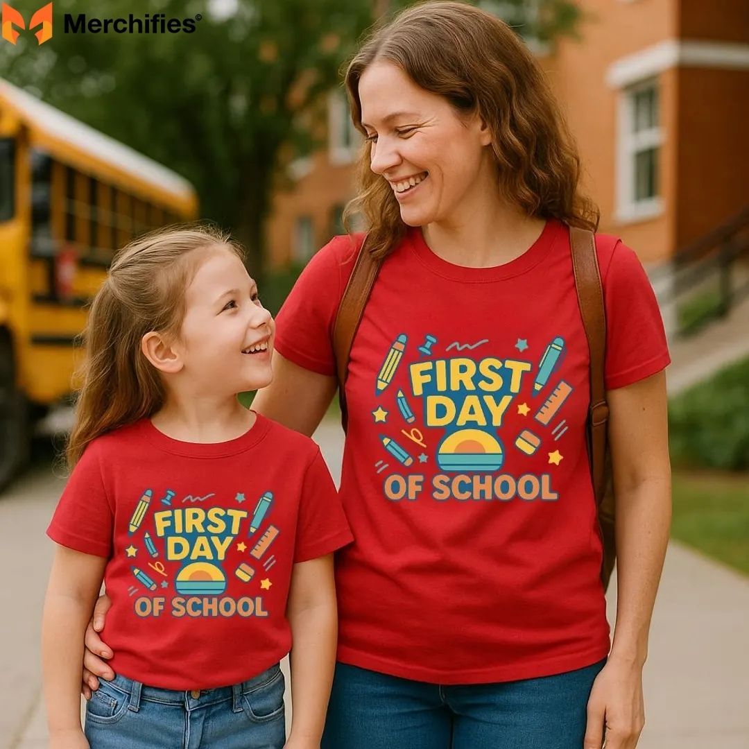 Family First Day Fun Matching Back to School Shirt Themes & Styles
