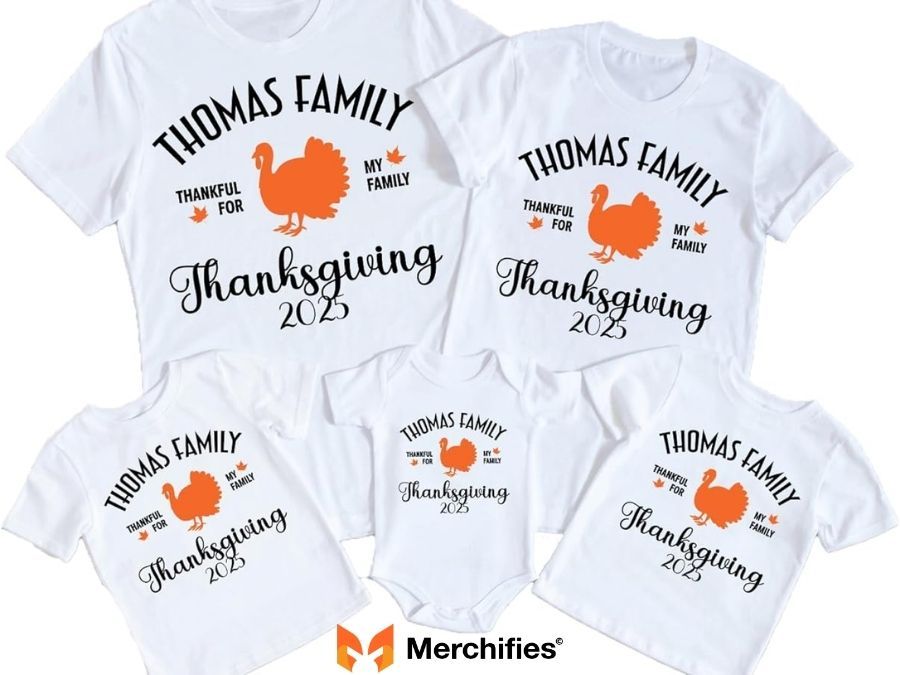 Family Thanksgiving Shirts Made for Cute & Cozy Holiday Photos