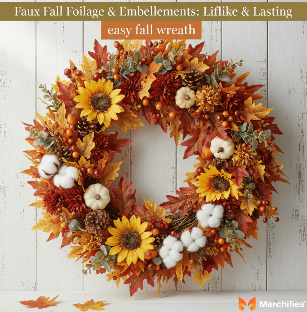 Faux Fall Foliage & Embellishments Lifelike & Lasting