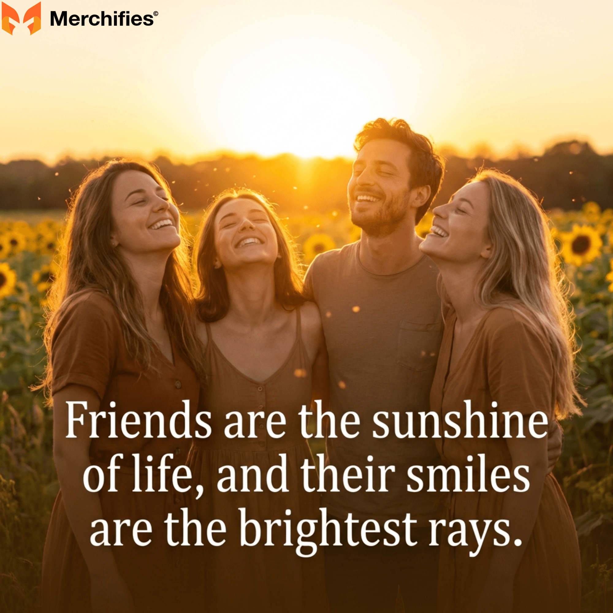 Friends are the sunshine of life, and their smiles are the brightest rays.
