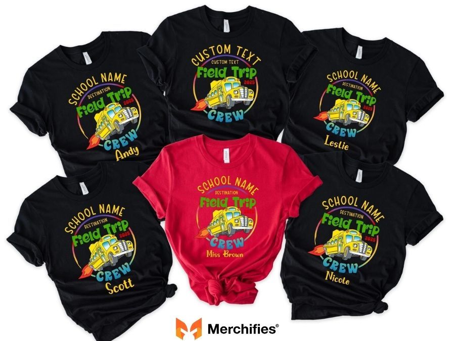 Fun and colorful shirts for field days, sports, and class competitions.