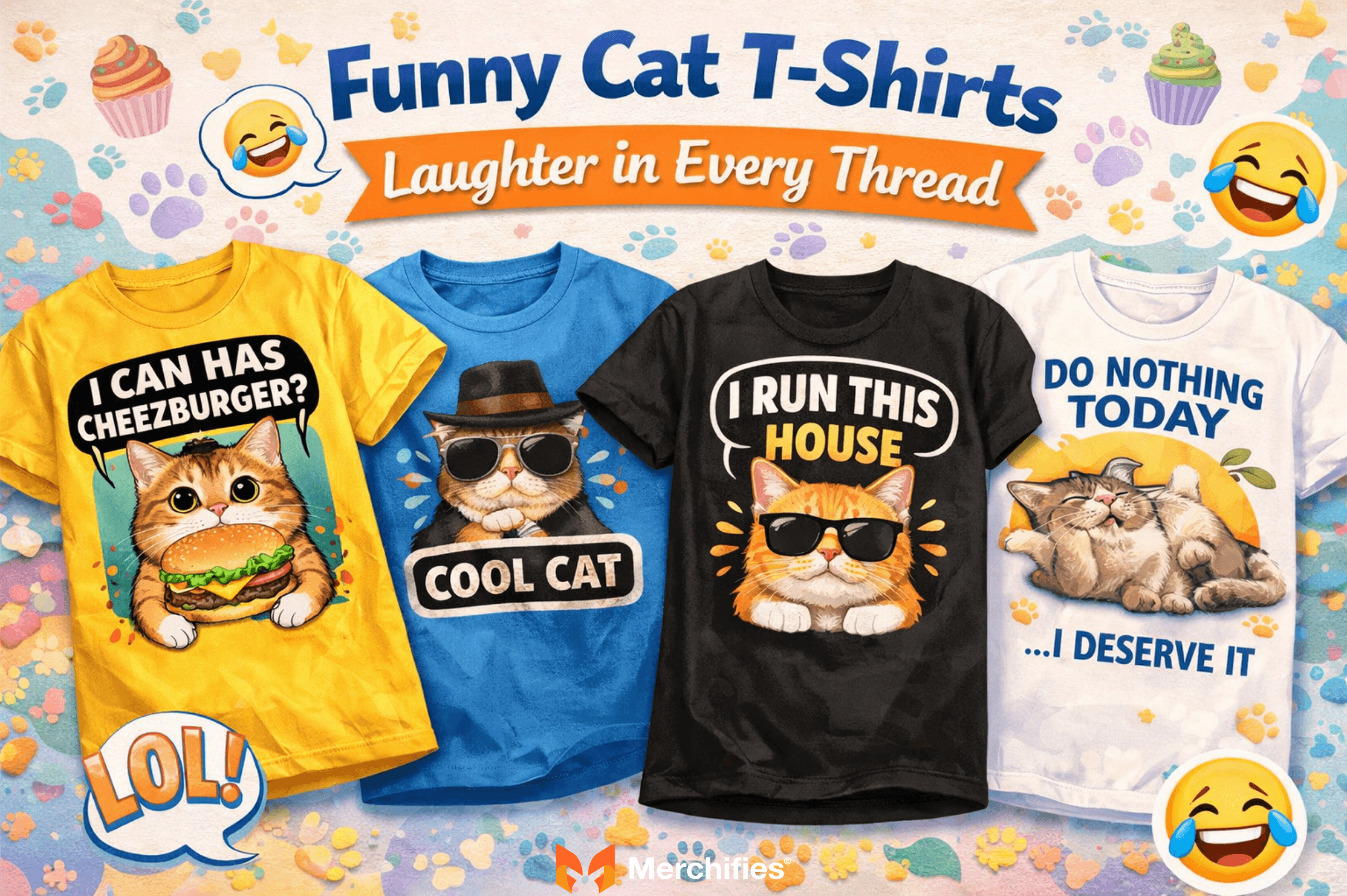 Funny Cat T-Shirts Laughter in Every Thread