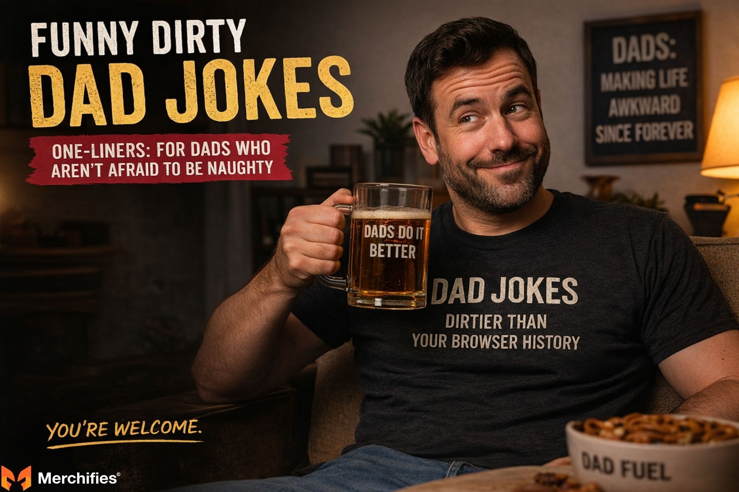 Funny Dirty Dad Jokes One-Liners For Dads Who Aren't Afraid to Be Naughty