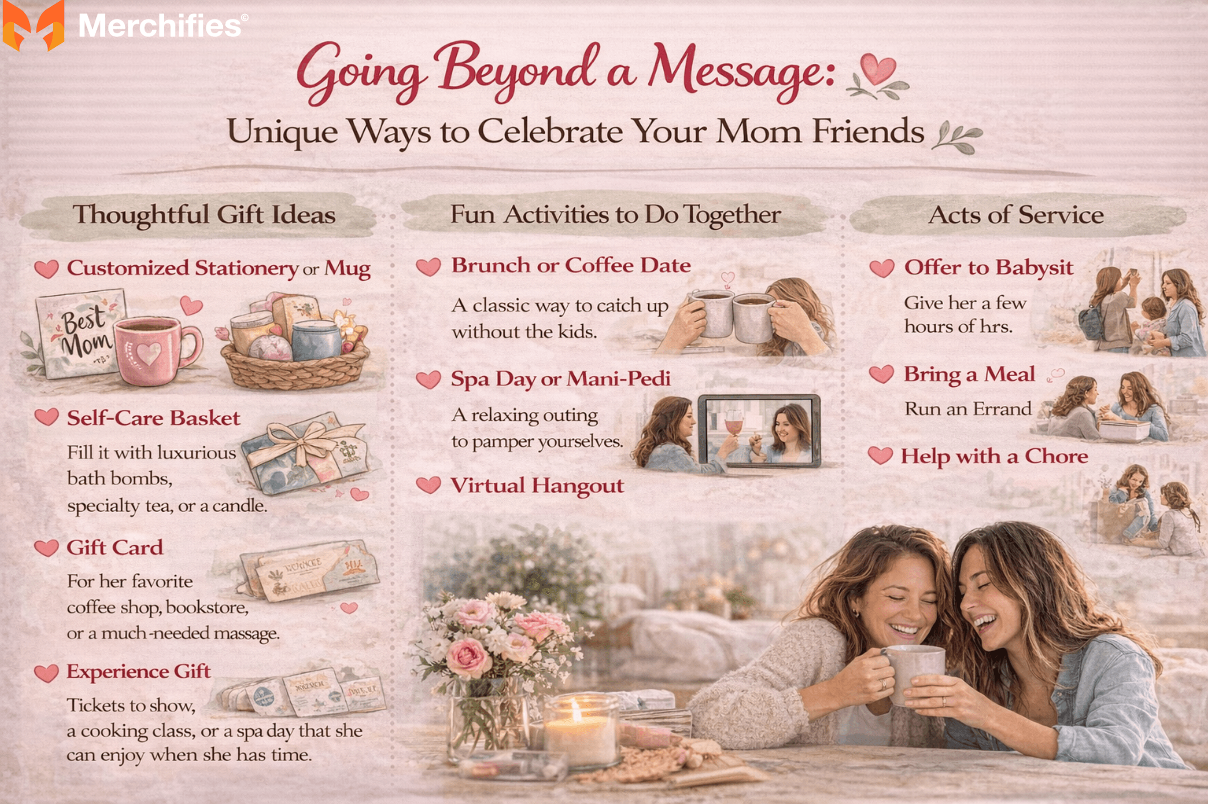 Going Beyond a Message Unique Ways to Celebrate Your Mom Friends