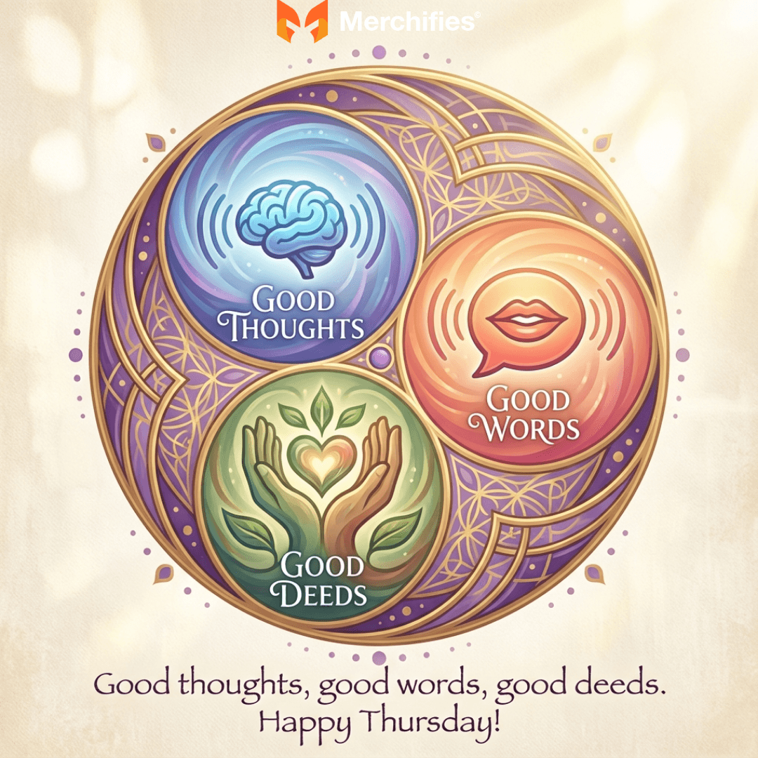 Good thoughts, good words, good deeds. Happy Thursday!