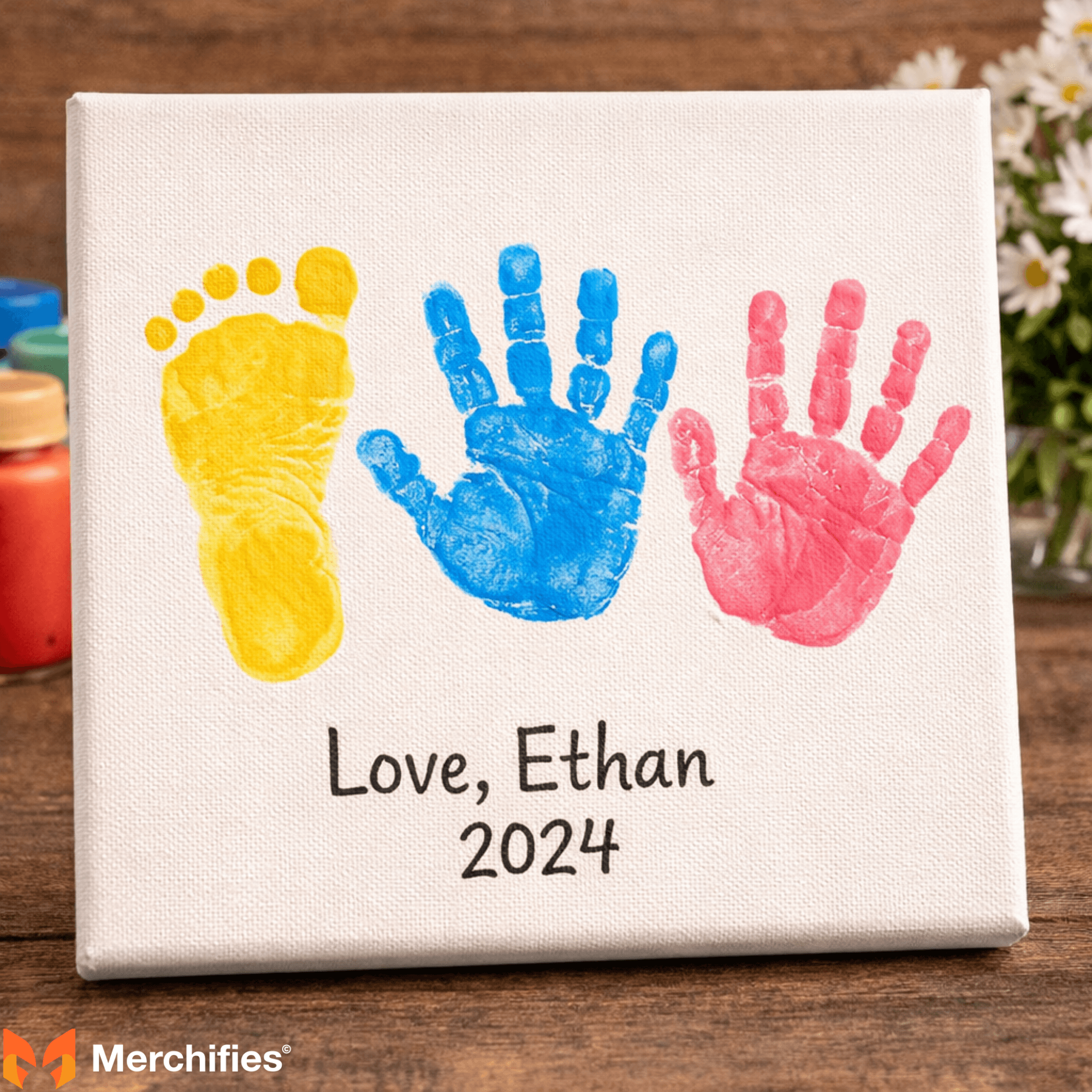 HandprintFootprint Art - DIY Mother's Day Gift Ideas