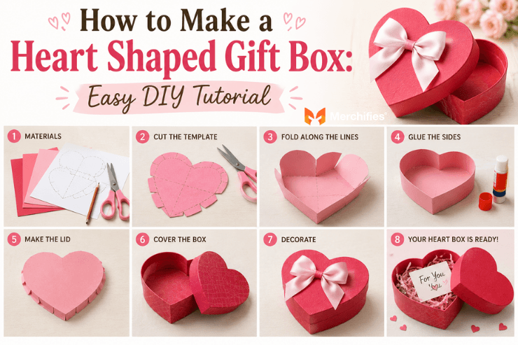 How to Make a Heart Shaped Gift Box Easy DIY Tutorial