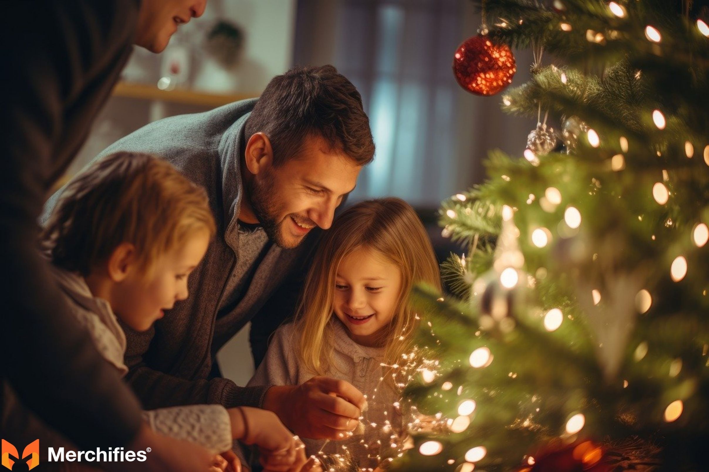How to Put Lights on a Christmas Tree Vertically