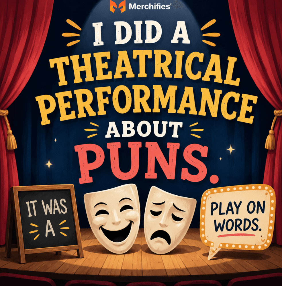 I did a theatrical performance about puns. It was a play on words.