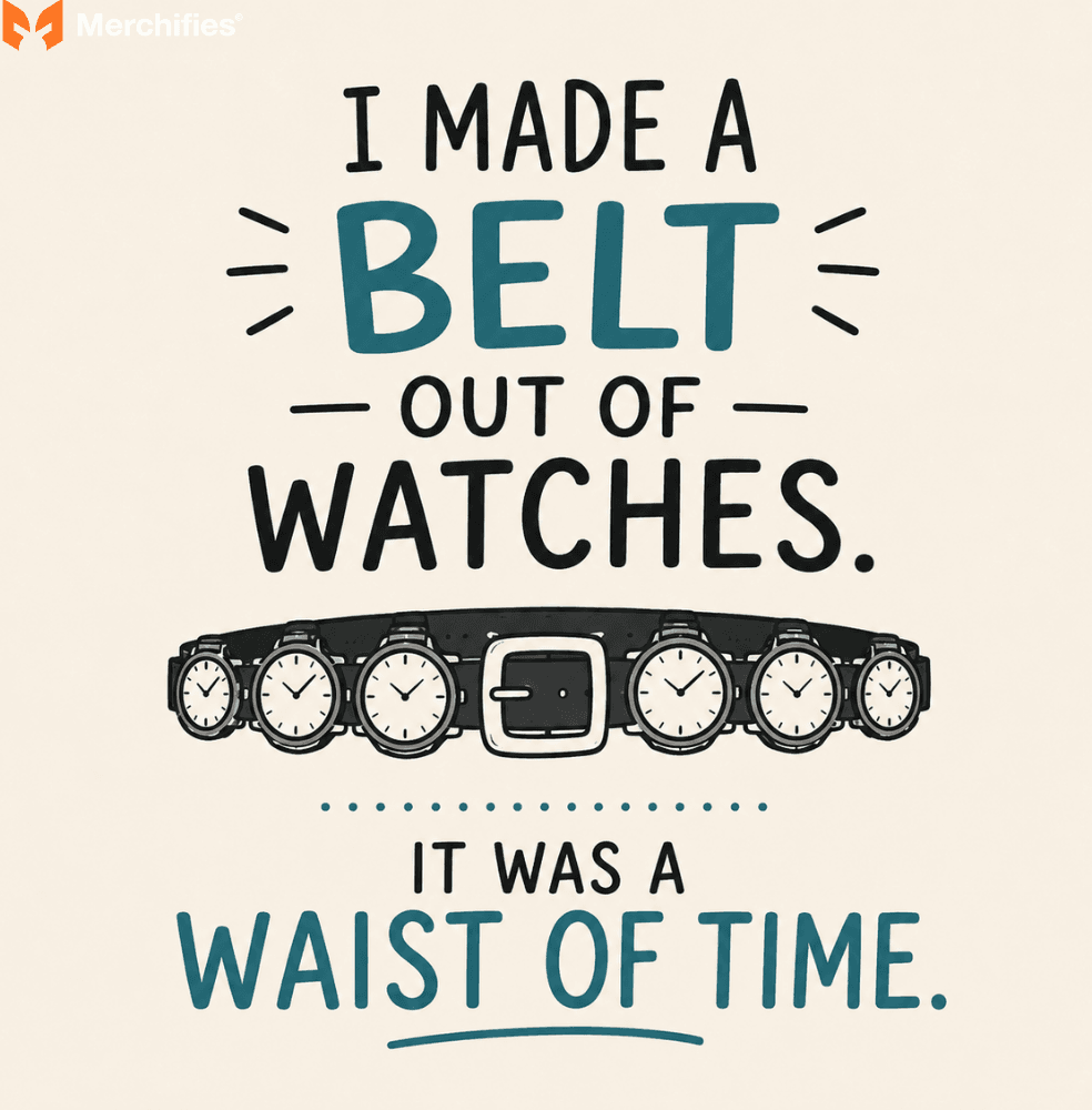 I made a belt out of watches. It was a waist of time.