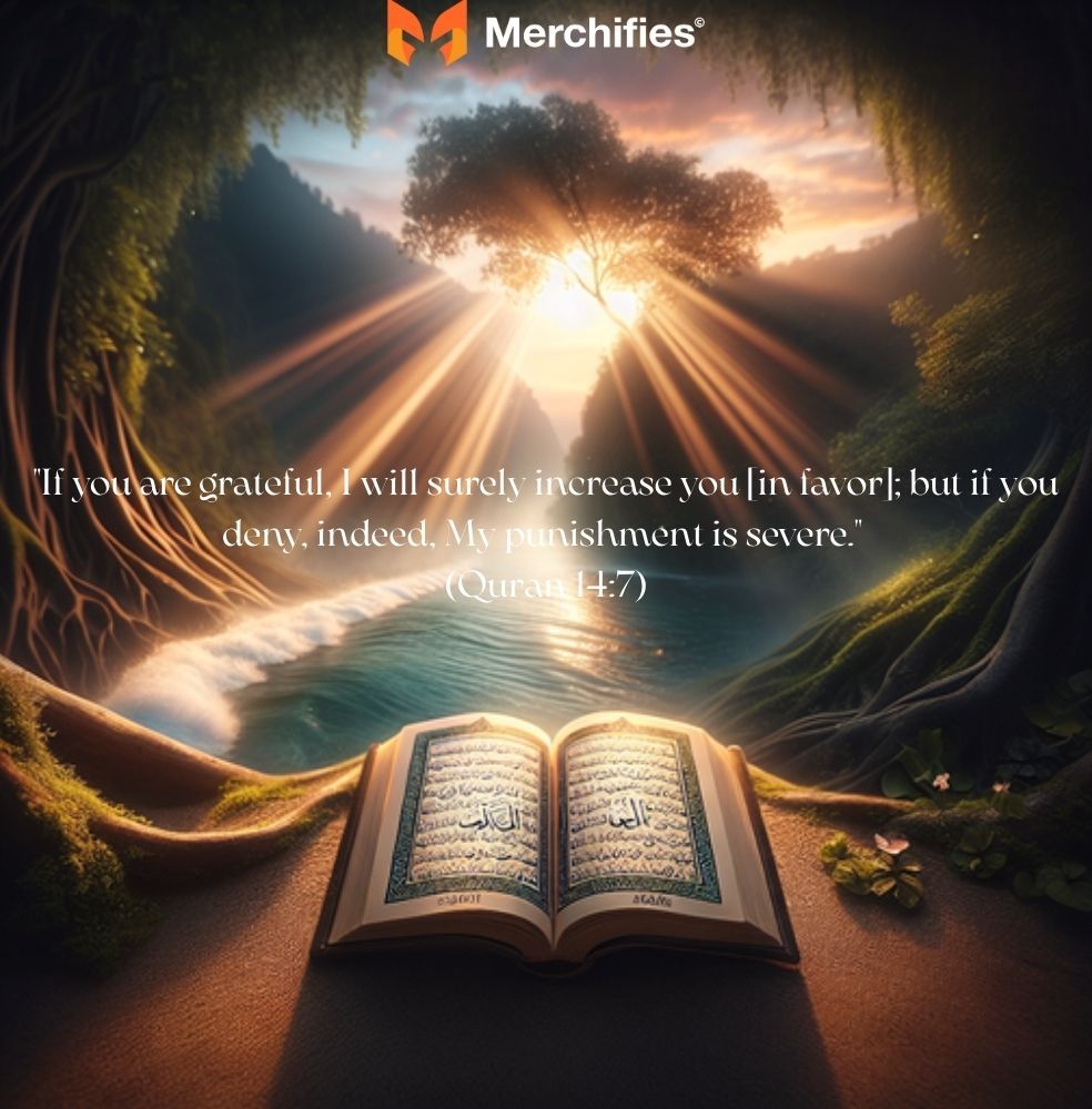 If you are grateful, I will surely increase you [in favor]; but if you deny, indeed, My punishment is severe. (Quran 147)