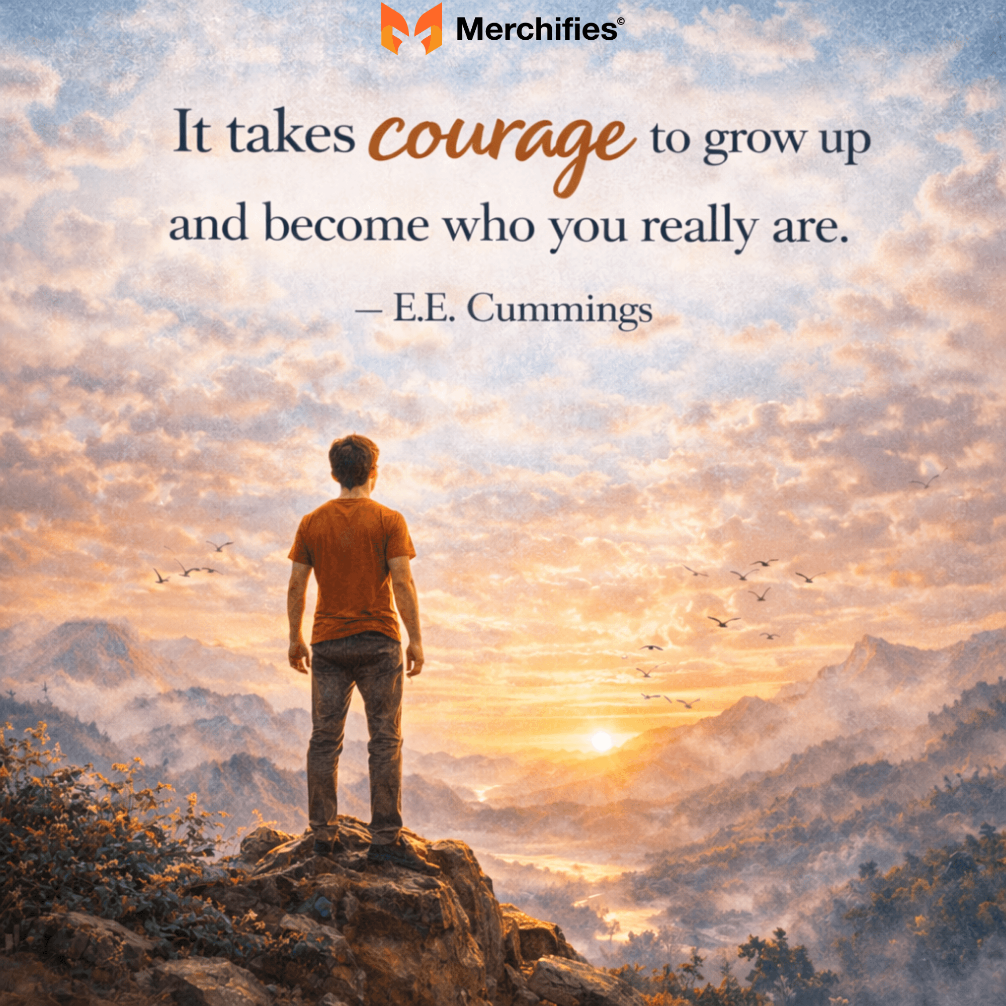 It takes courage to grow up and become who you really are. – E.E. Cummings