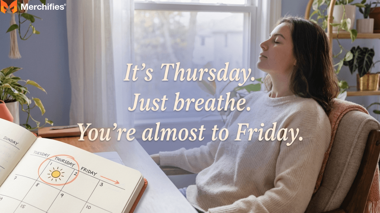 It's Thursday. Just breathe. You're almost to Friday.