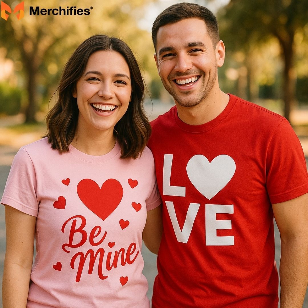 Love you can wear — Valentine shirts that tell a romantic story.