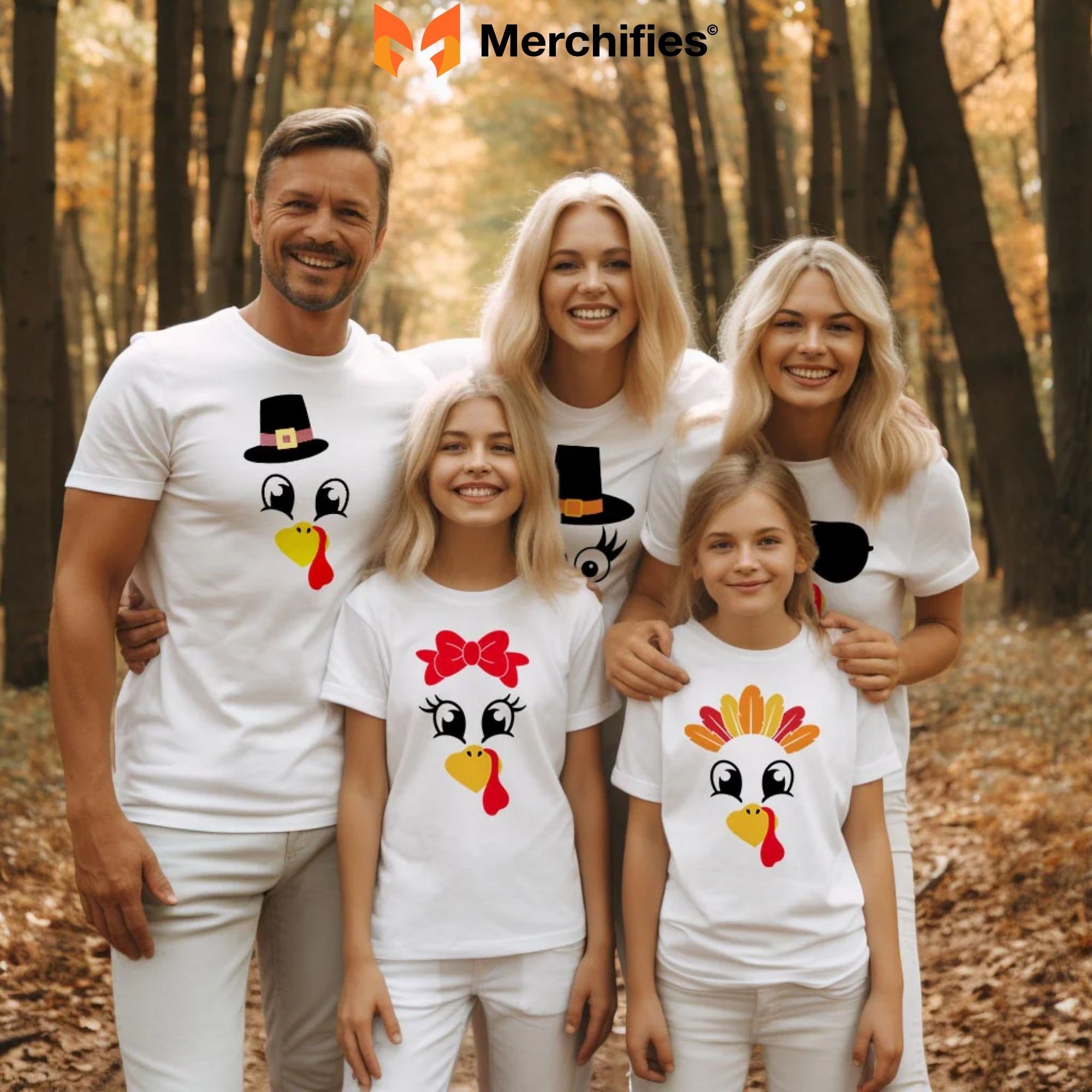 Matching Thanksgiving Shirts for Family Photos