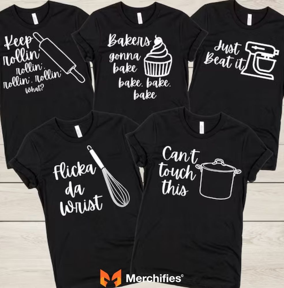 Matching kitchenwear for chef teams and culinary partners.