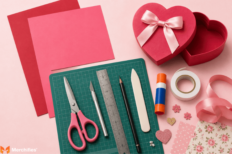 Materials for Your Heart Shaped Gift Box