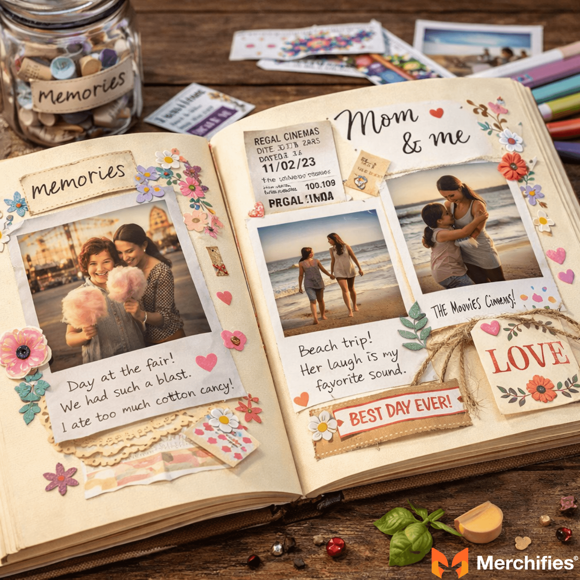 Memory JarScrapbook - DIY Mother's Day Gift Ideas