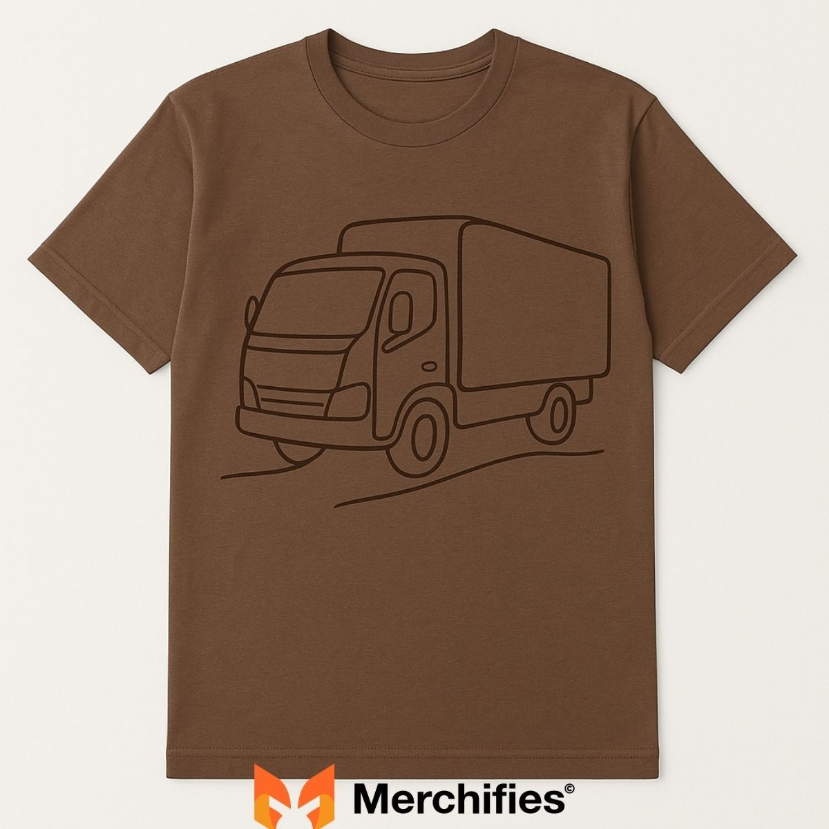 Mocha Mousse Brown Truck Shirt