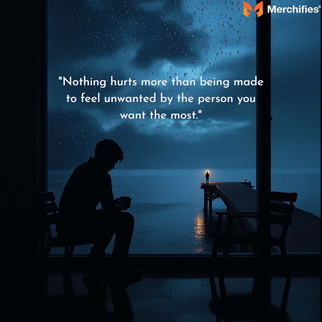 Nothing hurts more than being made to feel unwanted by the person you want the most.